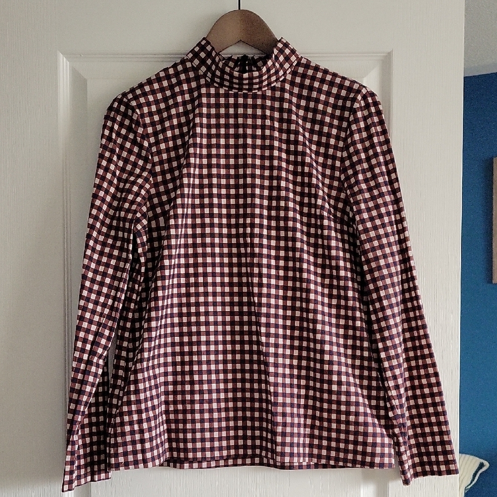 COS Checkered Top with Back Zip